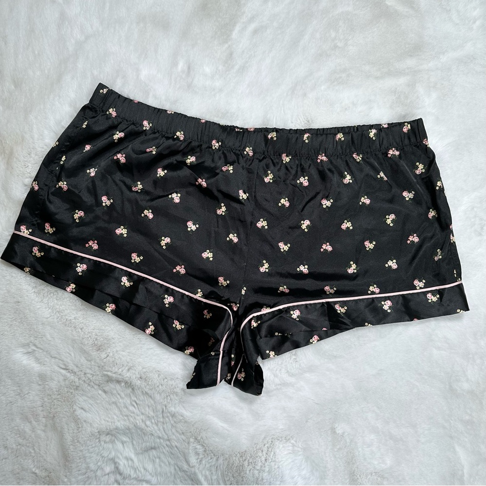 NWT Victoria Secret Black Silky Sleep Shorts